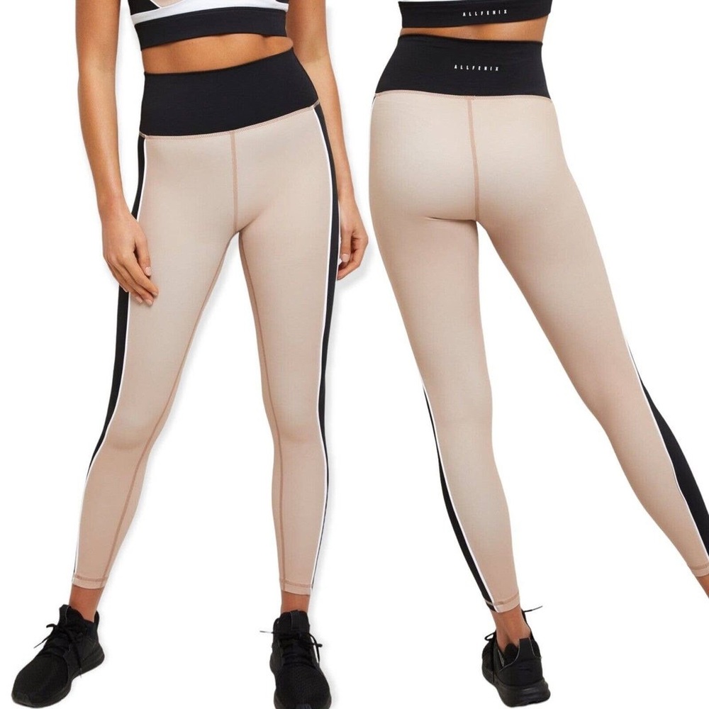 ALLFENIX • NWT! “Ivy” 7/8 Legging in Black & Taupe - Size XS - Picture 2 of 7